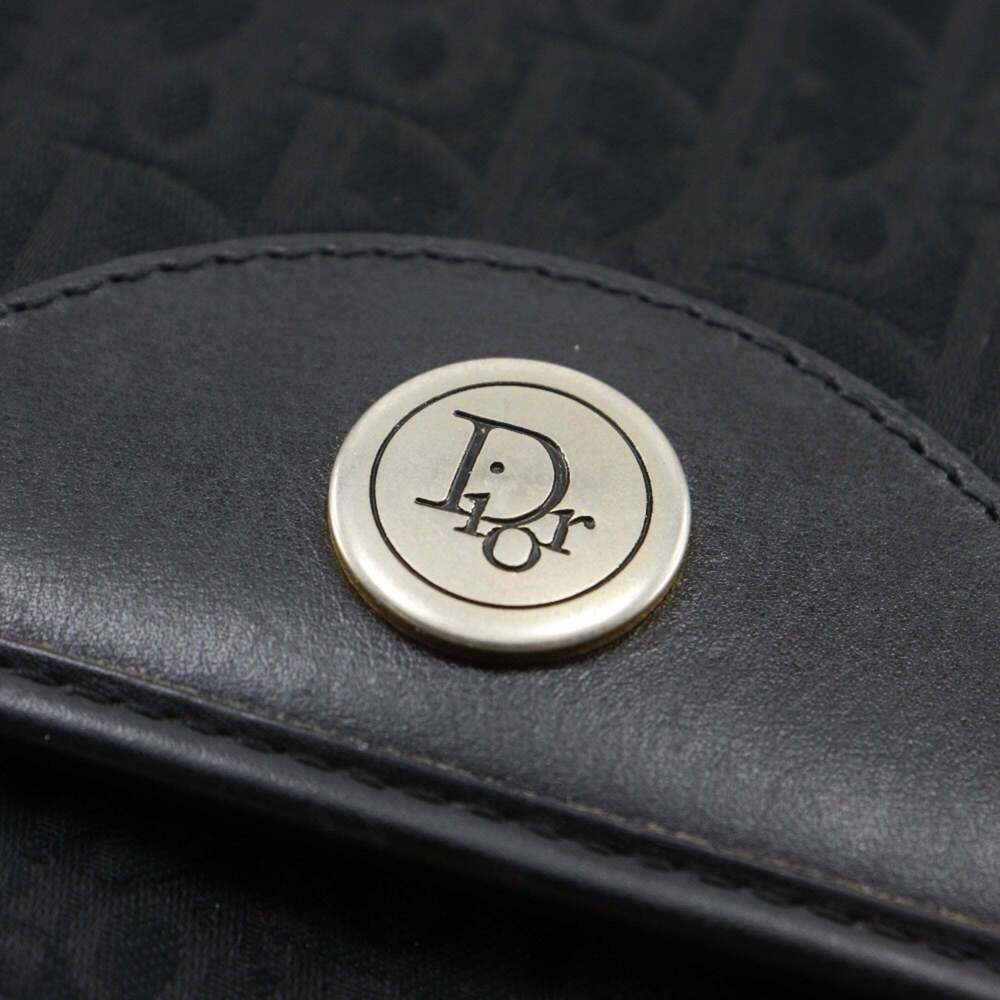 CHRISTIAN DIOR Vintage Black Canvas Shoulder Bag - Picture 15 of 16